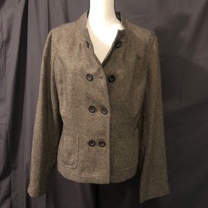 GUC LOFT Belted Herringbone Jacket